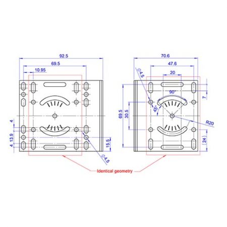 90° Mounting Bracket for Terabee IND-TOF-1 - Image 5